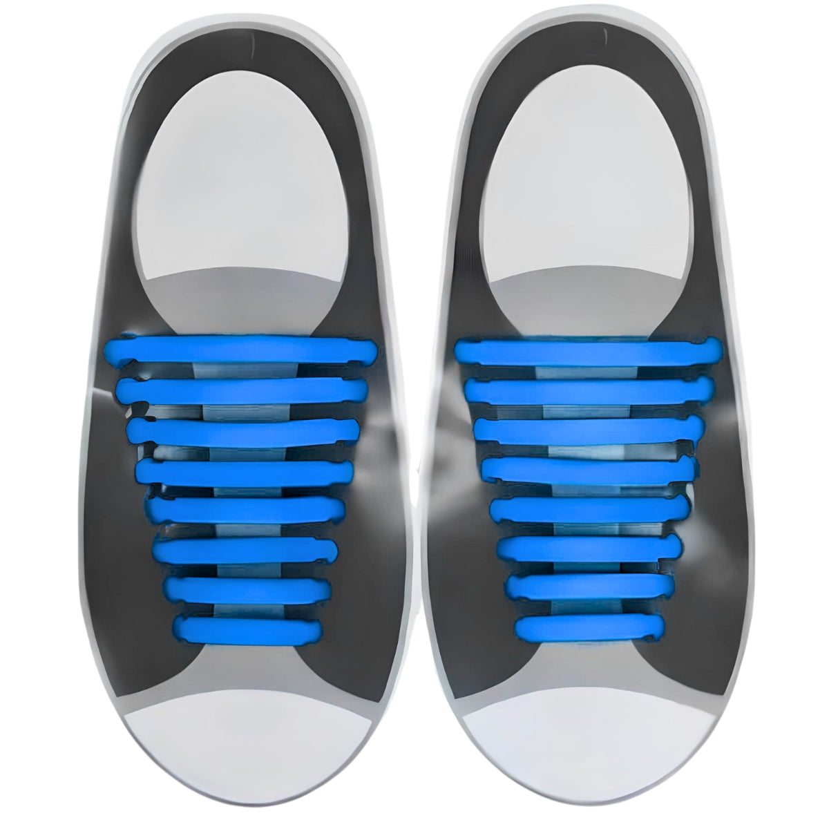 Cadarço De Silicone O Par Elástico Azul Cadarço De Silicone O Par Elástico Azul